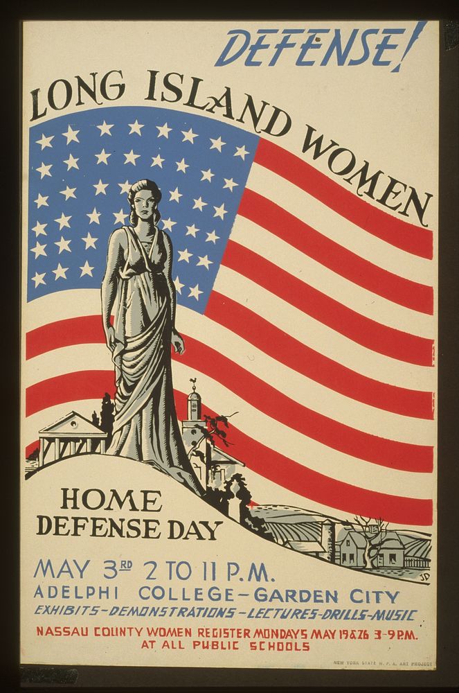 Defense! Long Island women : Home defense day : Exhibits - demonstrations - lectures - drills - music / / JD.