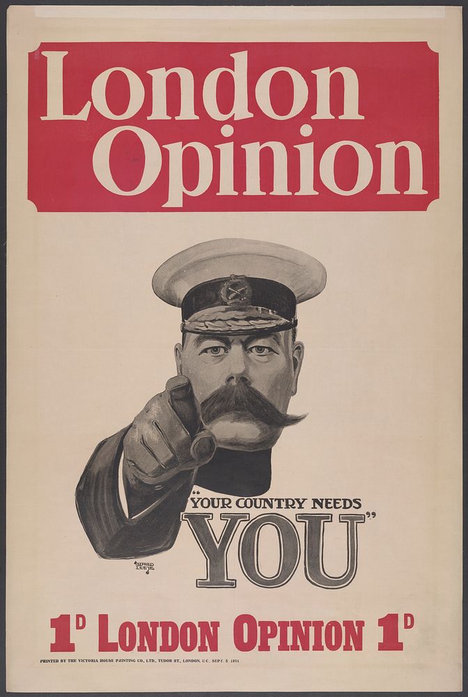 London opinion "Your country needs you" / Alfred Leete.