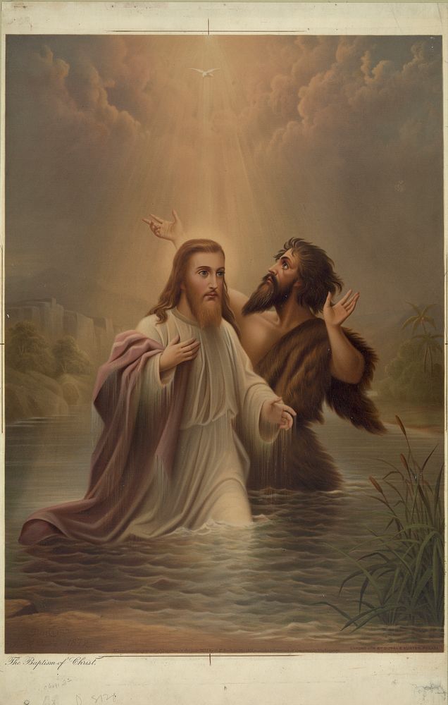 The baptism of Christ by James Fuller Queen (1820 or 1821-1886)