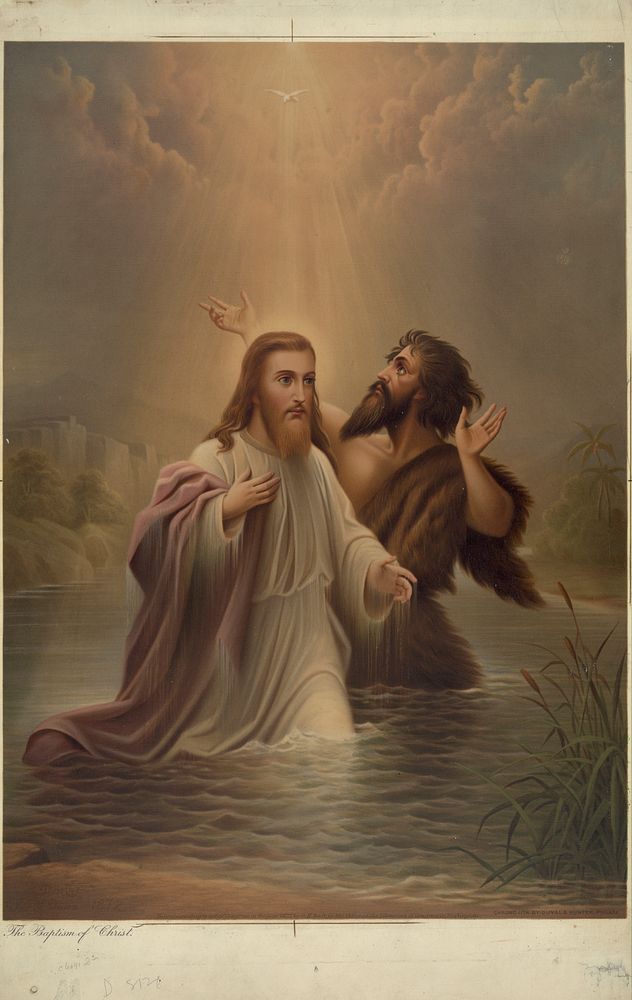 The baptism of Christ (1873). Original from the Library of Congress.