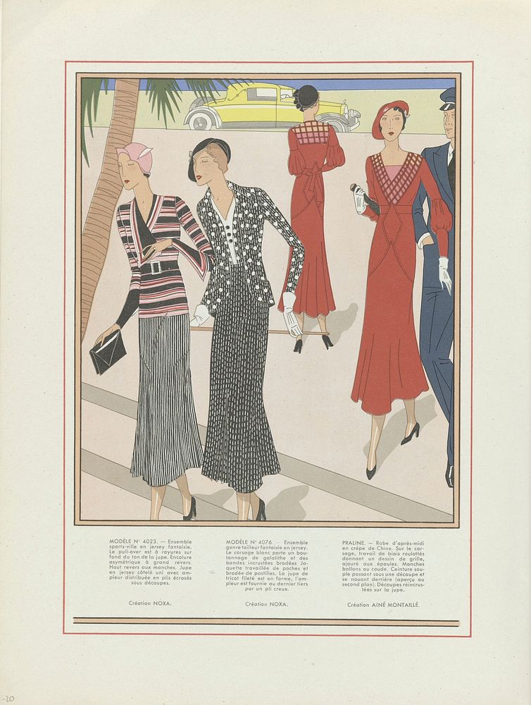 Ensembles van Noxa en Aine-Montaill&eacute; (1932) fashion illustration in high resolution by Noxa and Aine…