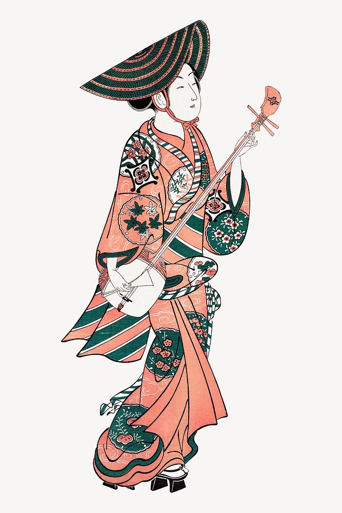 Japanese woman illustration.   Remastered by rawpixel. 