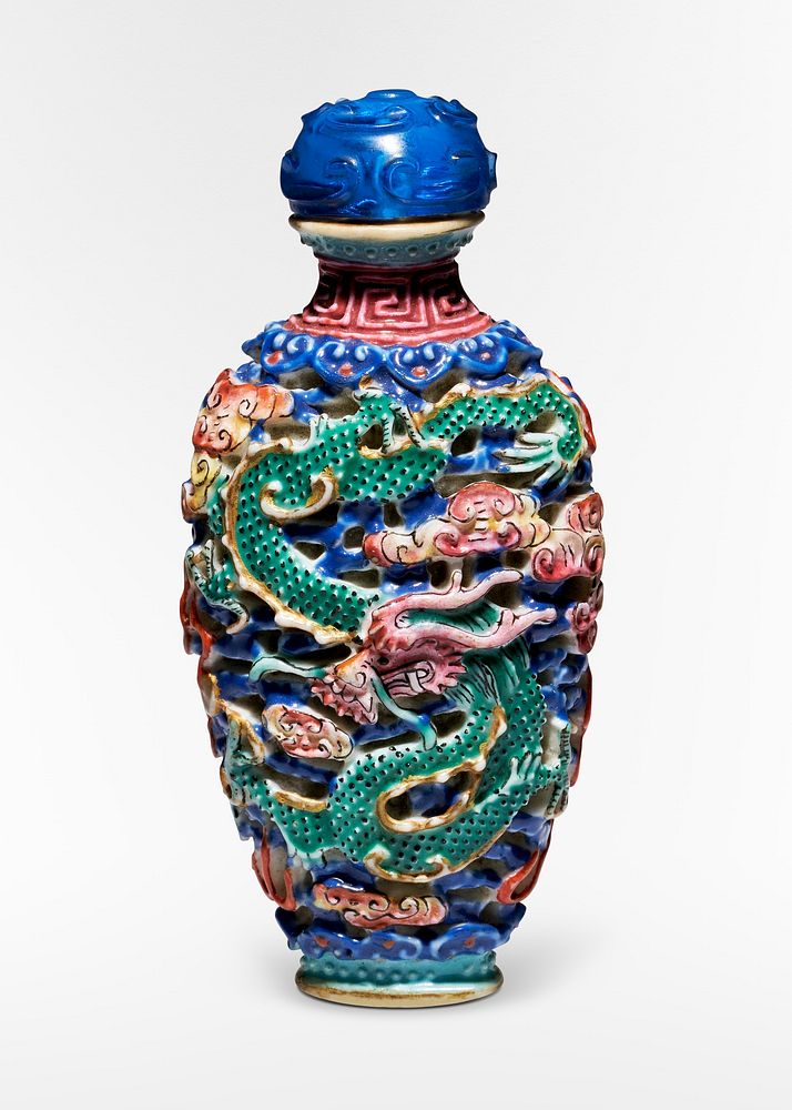 Snuff Bottle (1780-1880) Porcelain, glass. Original public domain image from The Minneapolis Institute of Art.   Digitally…