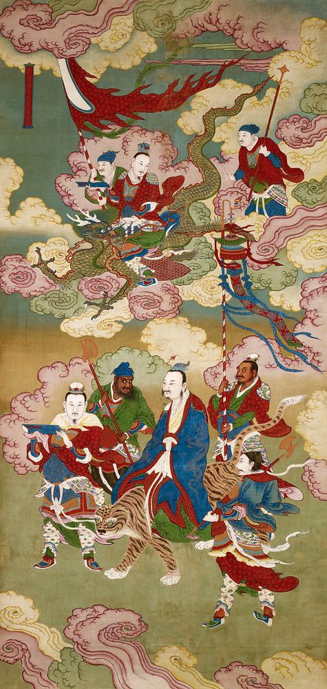 Numinous treasure emissaries (16th century) vintage Japanese painting. Original public domain image from the Minneapolis…