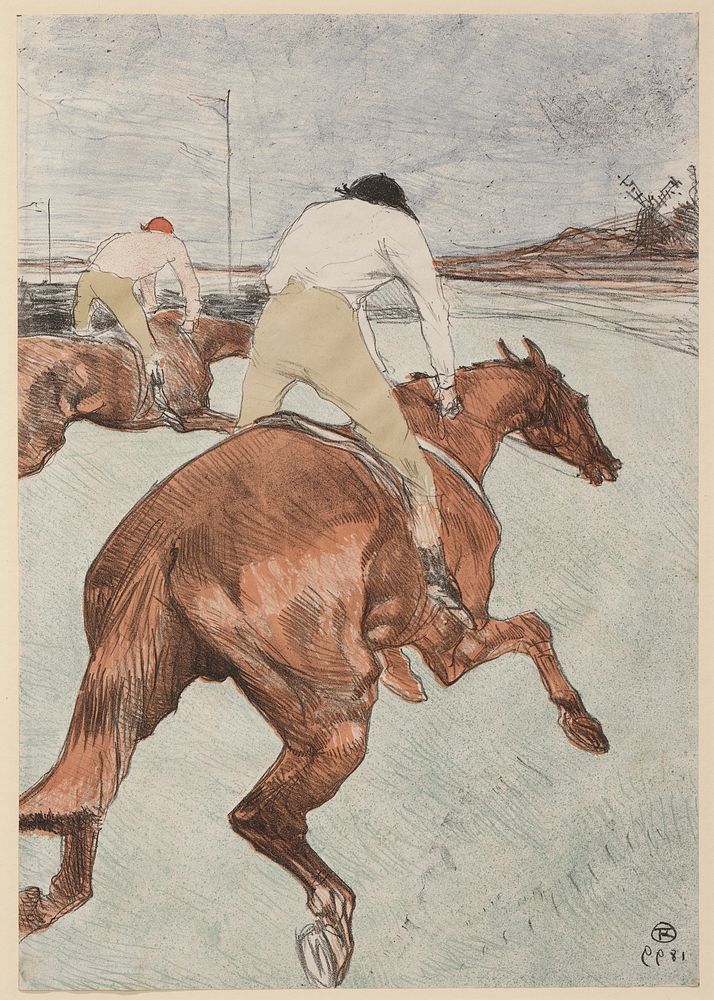 The Jockey (1899) print in high resolution by Henri de Toulouse–Lautrec. 