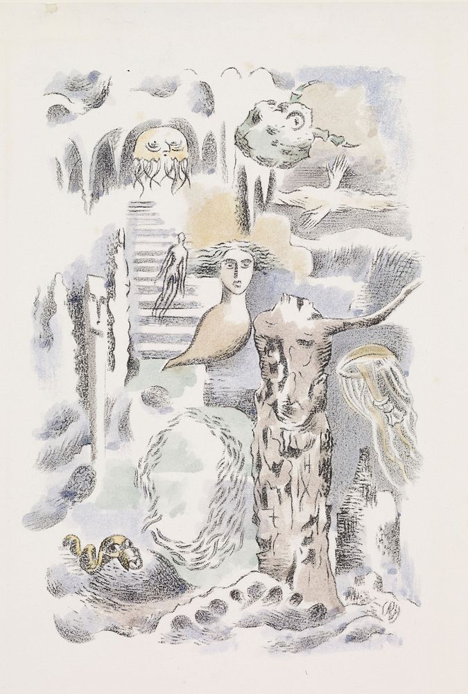 Design for Urne Buriall&ndash;Ghosts, (1932) by Paul Nash. 