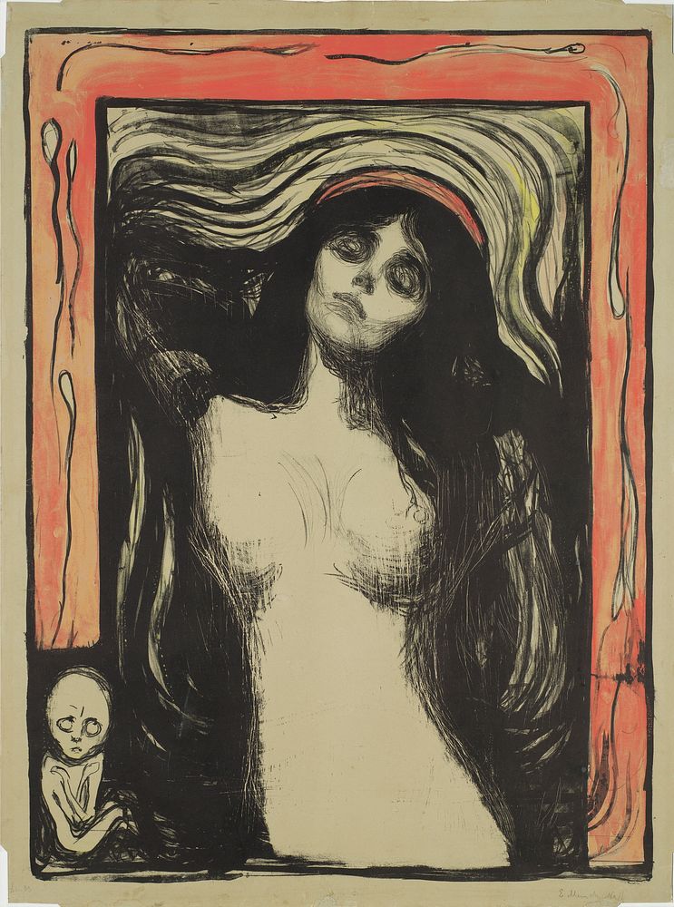 Edvard Munch's Madonna (1895) famous print.  