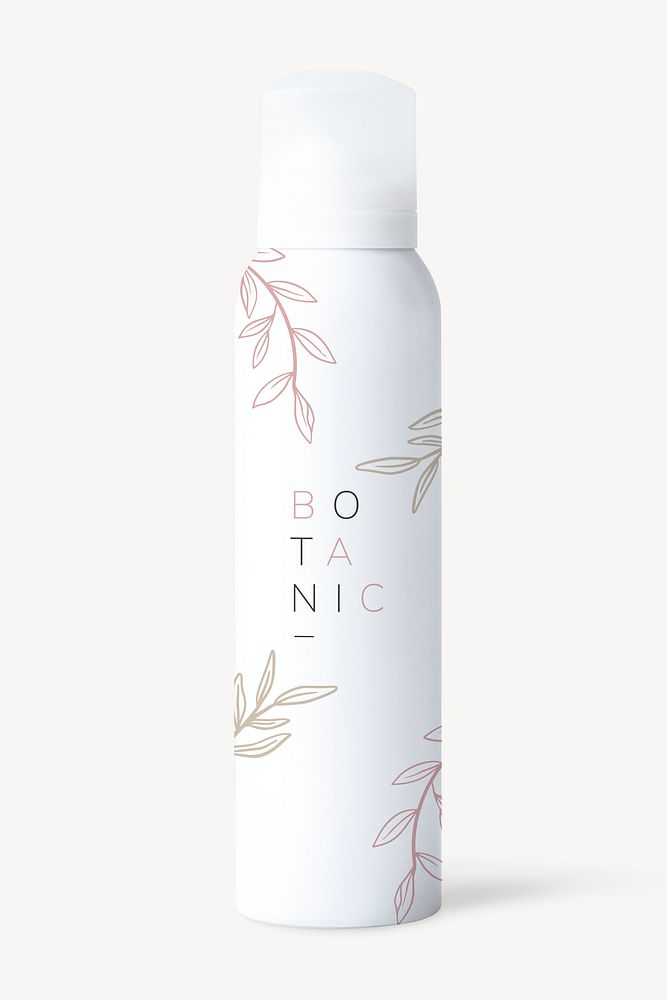 Skincare spray bottle mockup, beauty product packaging psd