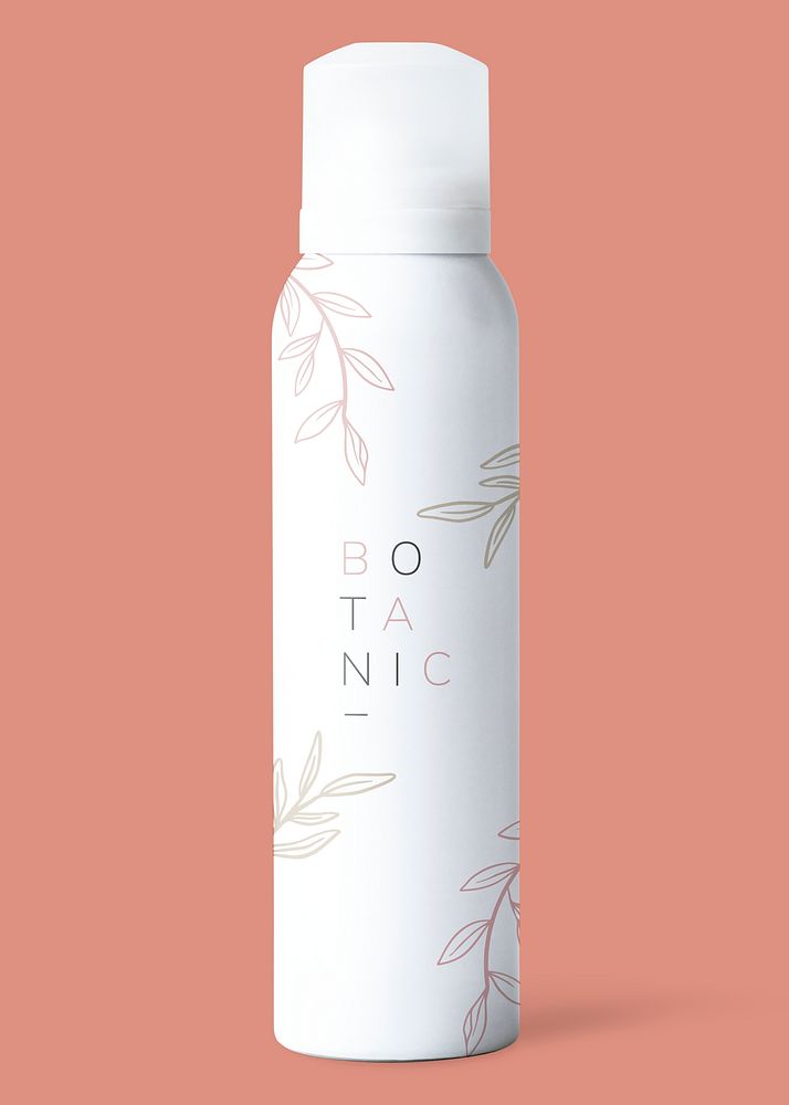 Skincare spray bottle mockup, beauty product packaging psd