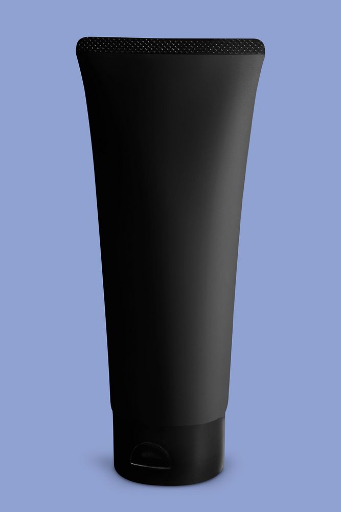 Black minimal cosmetics tube  with blank space