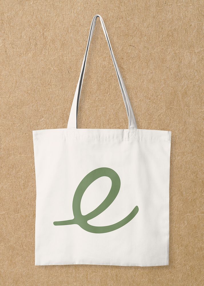 Hanging white canvas bag, eco product