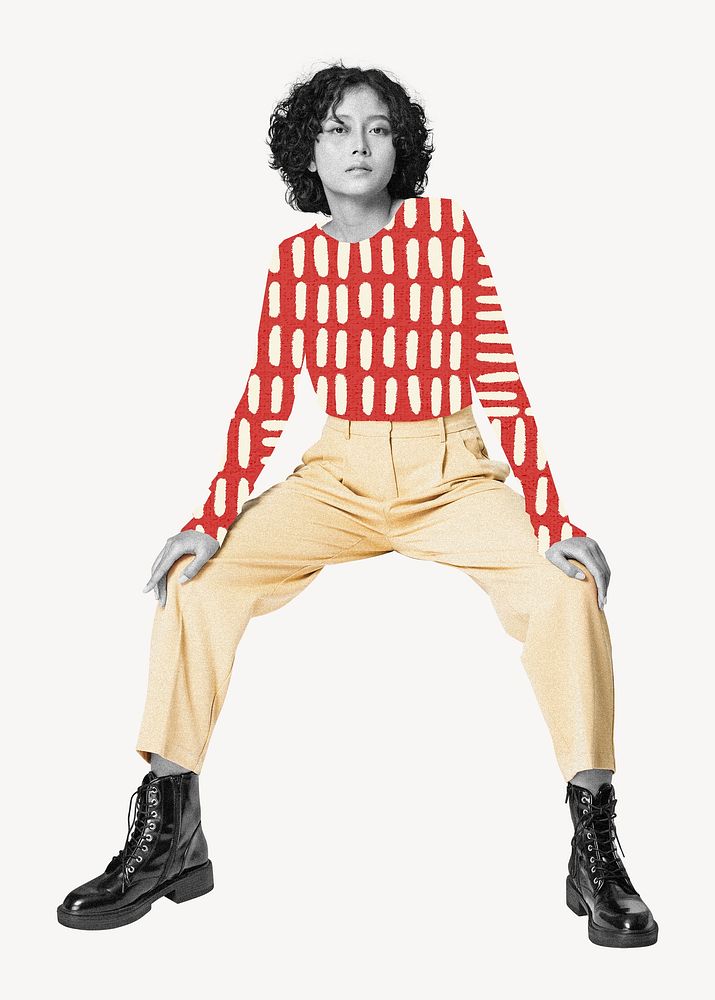 Fashionable woman posing  isolated image psd