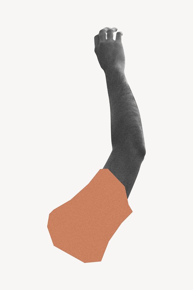 Raised arm, body gesture photo