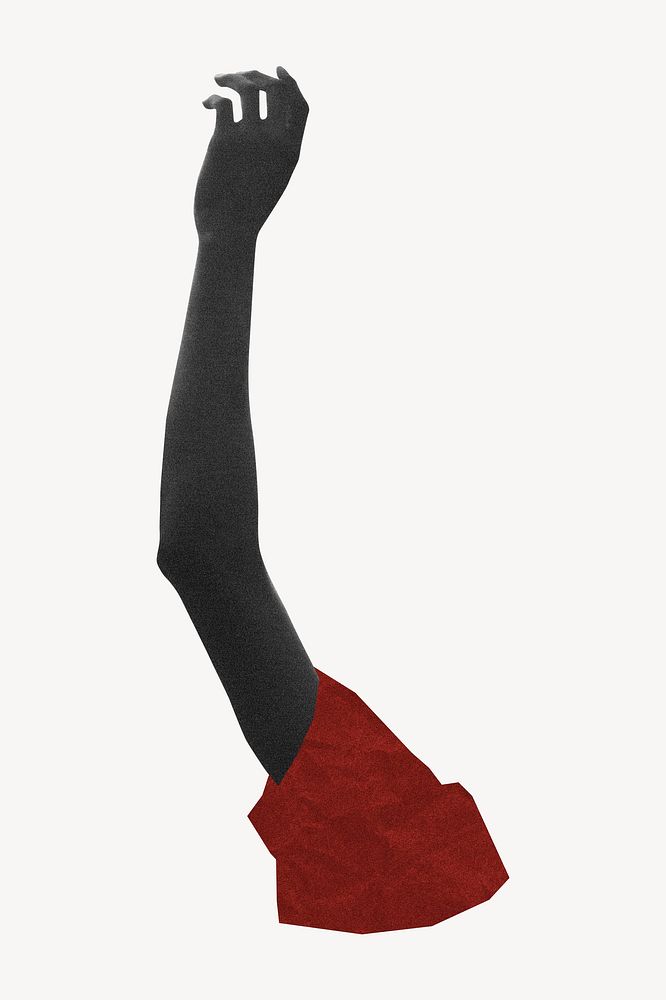 Raised arm, body gesture photo