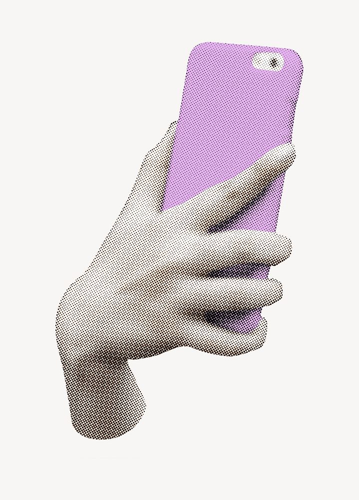 Hand holding phone, taking selfies