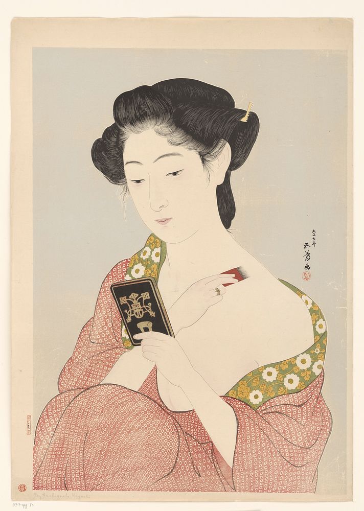 Make-up (1918) Hashiguchi Goyo. Original public domain image from the Rijksmuseum.
