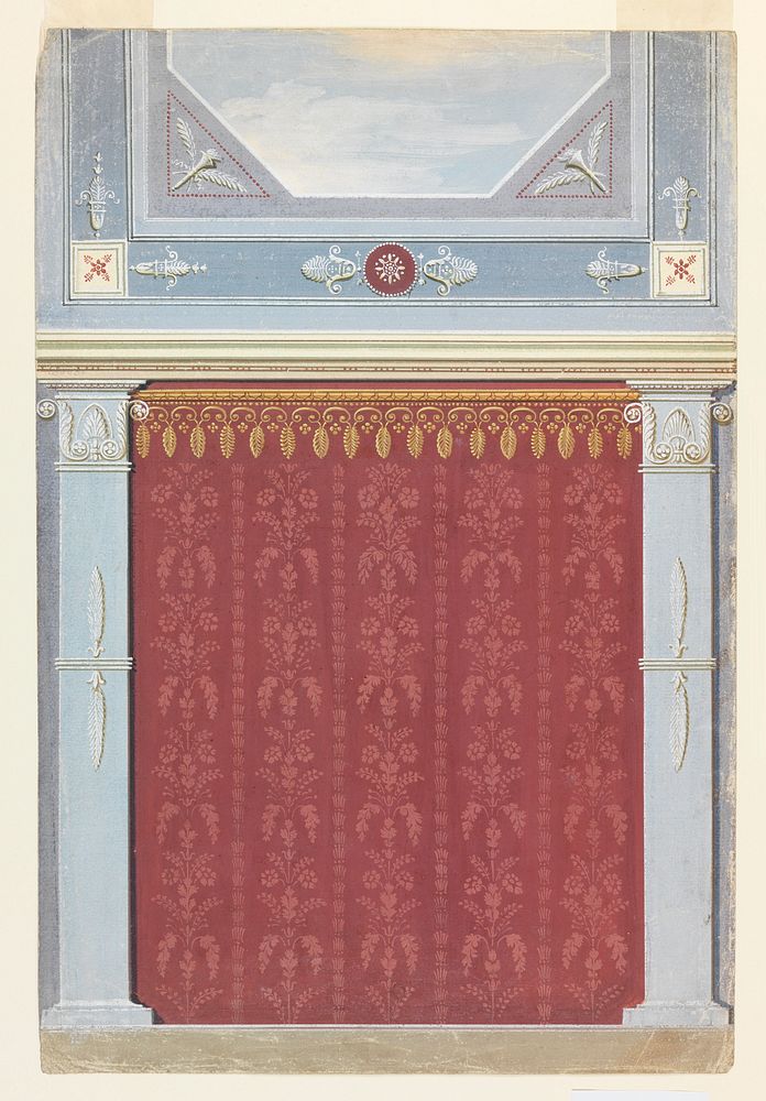 Design for Painted Decoration of Walls and Ceiling of a Room