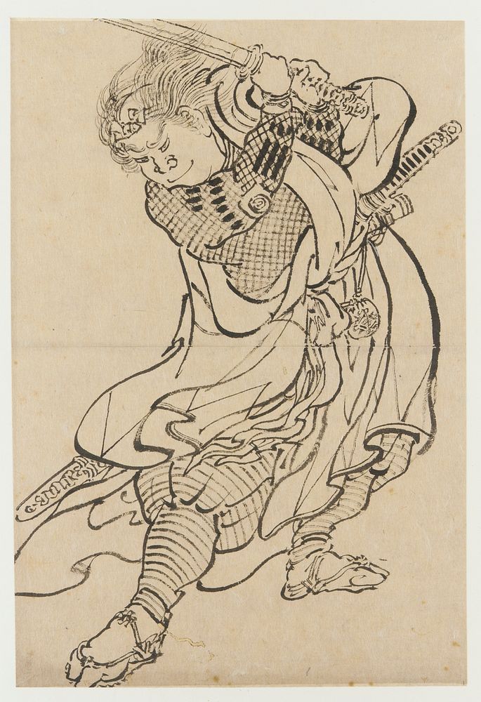 A Warrior by Katsushika Hokusai