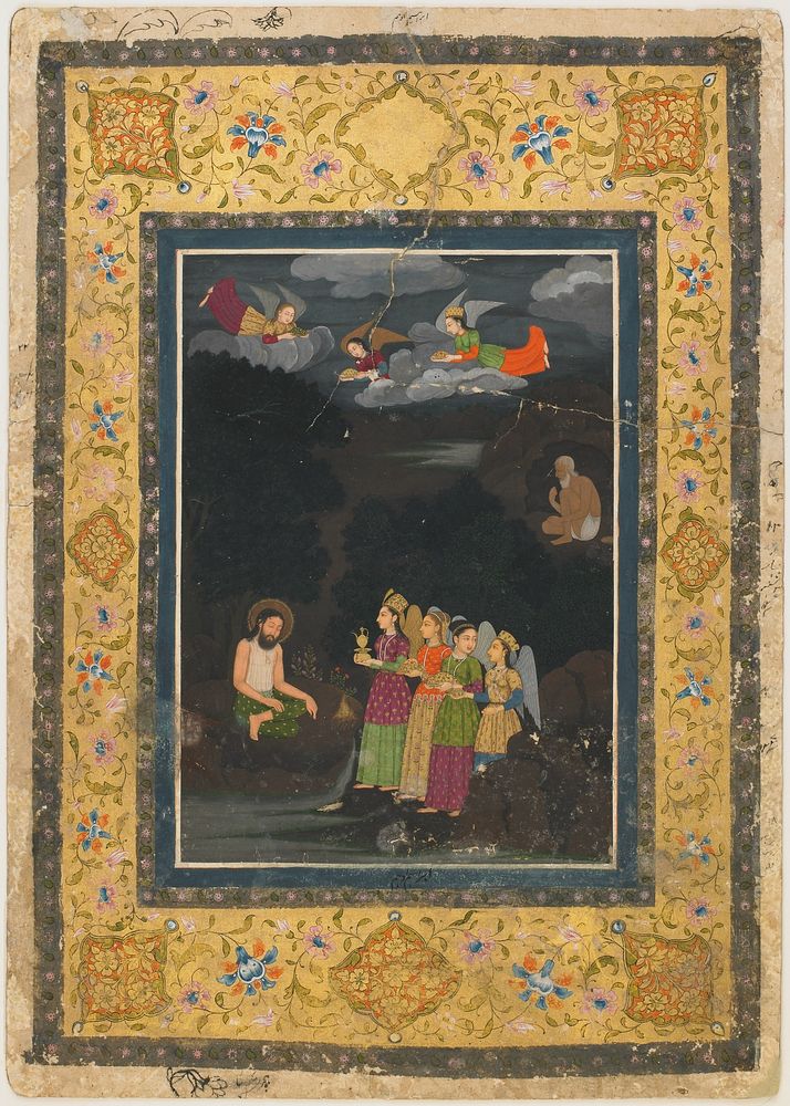 Sultan Ibrahim ibn Adham of Balkh visited by angels, Mughal Court