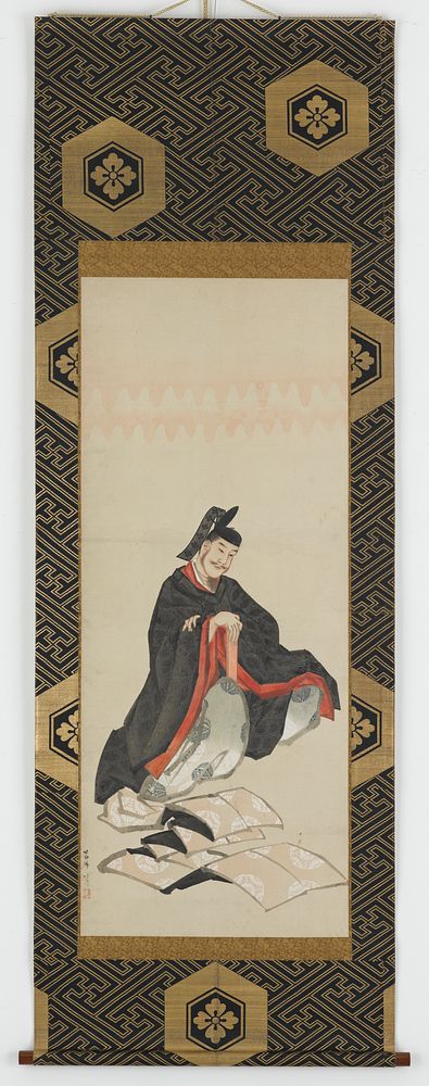 Six Immortals of Poetry: Otomo no Kuronushi by Katsushika Hokusai