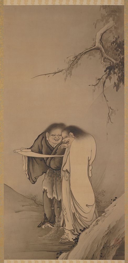 The Chinese Taoist Immortals, Han-shan and Shih-te (Kanzan and Jittoku) by Hashimoto Gaho