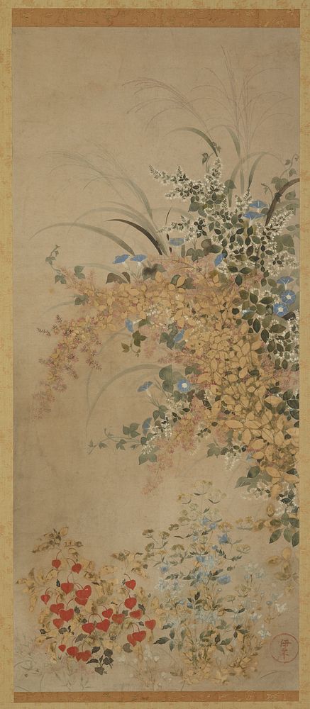 Flowers and grasses by Master of I-nen Seal