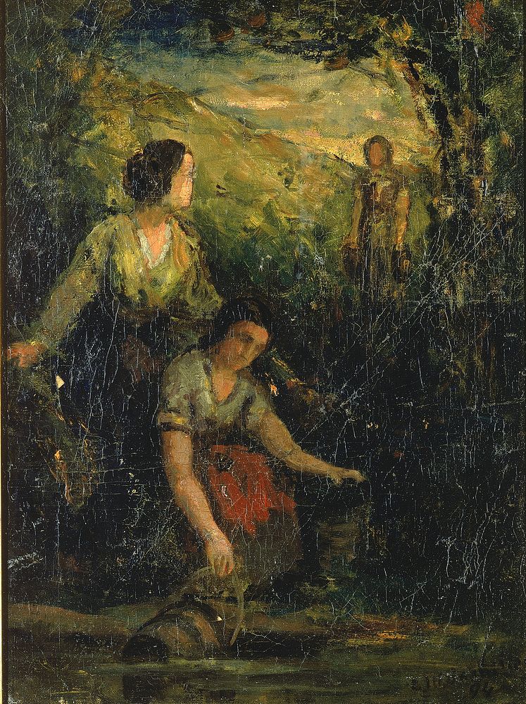 The Drinking Pool (three women at water) by Edward Mitchell Bannister