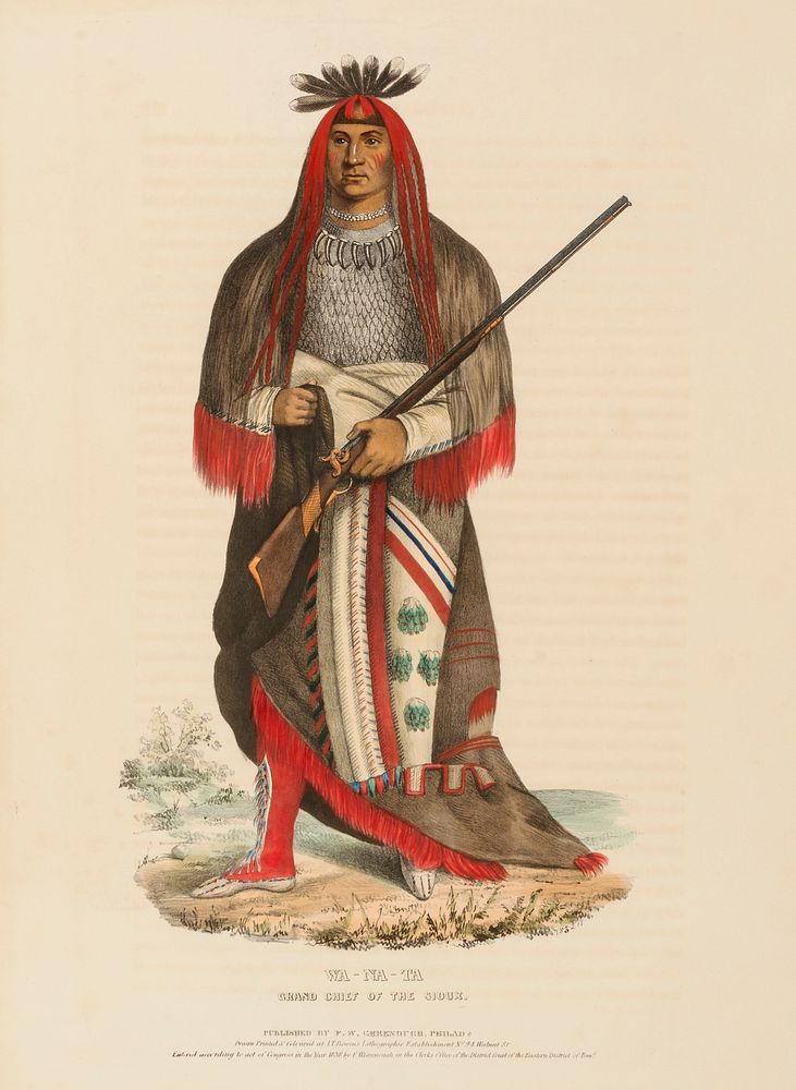 WA-NA-TA. GRAND CHIEF OF THE SIOUX, from History of the Indian Tribes of North America
