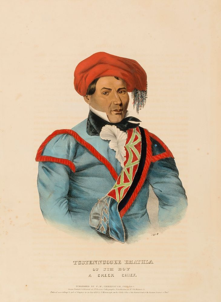 TUSTENNUGGEE EMATHLA, from History of the Indian Tribes of North America