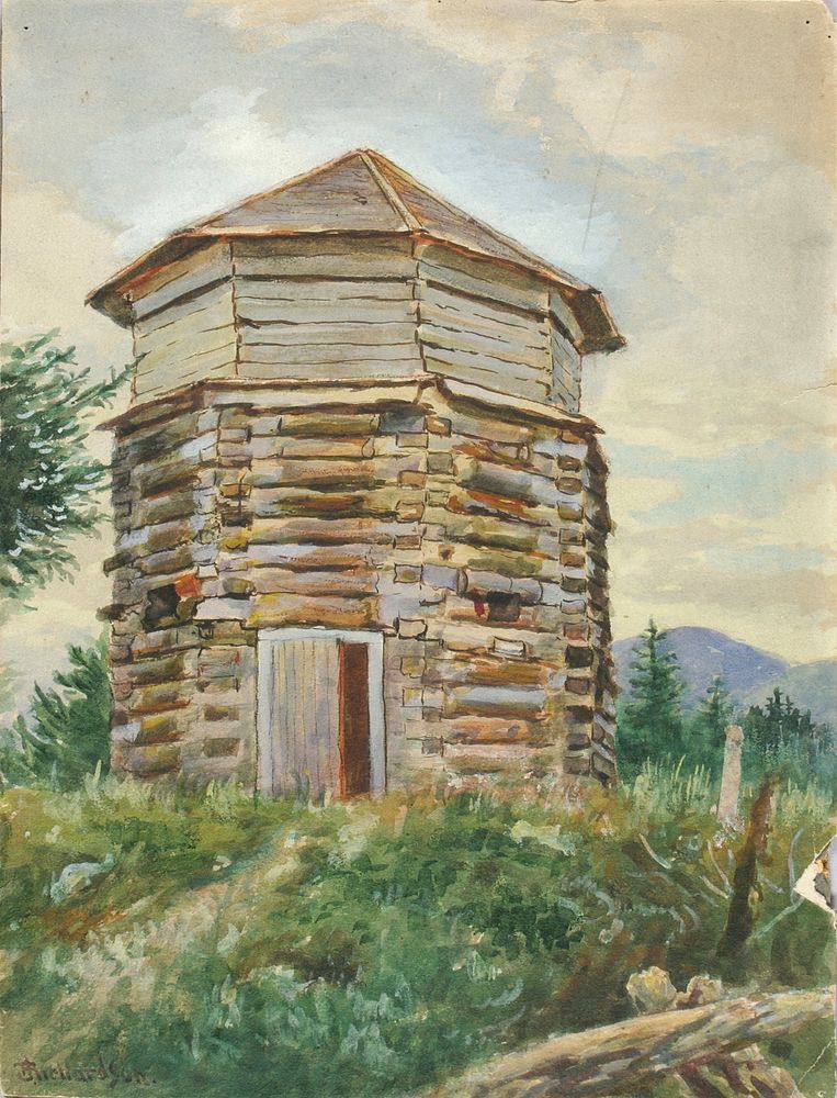 Russian Block House, Alaska, 1900 by Theodore J. Richardson