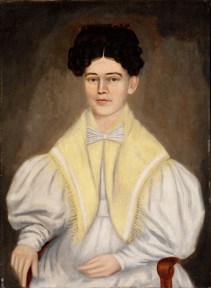 Portrait of a Woman with a Shawl by Erastus Salisbury Field