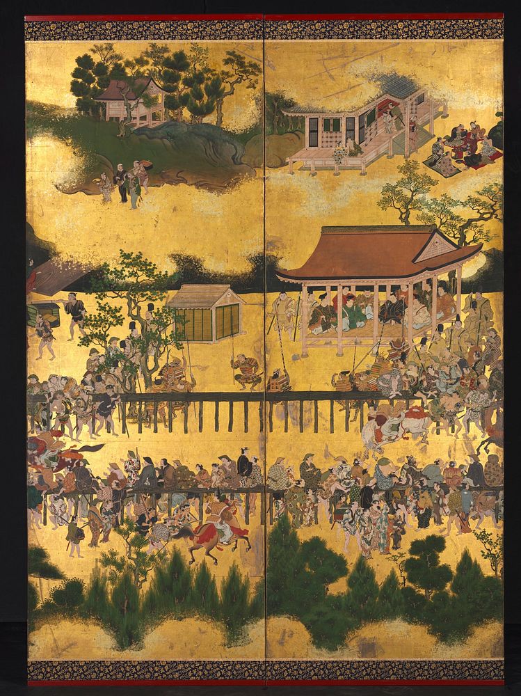 Horse Race at the Kamo Shrine, 1615-50. Original from The Cleveland Museum of Art.