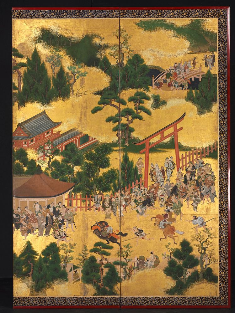 Horse Race at the Kamo Shrine, 1615-50. Original from The Cleveland Museum of Art.