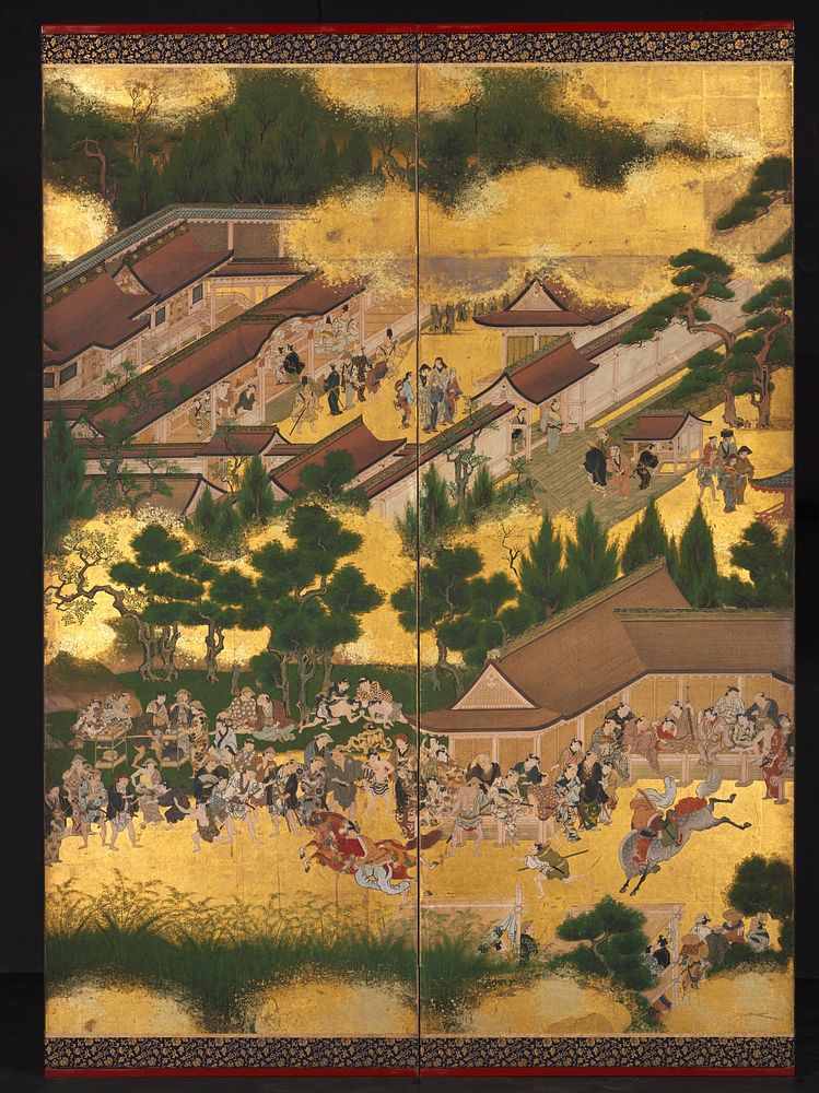 Horse Race at the Kamo Shrine, 1615-50. Original from The Cleveland Museum of Art.