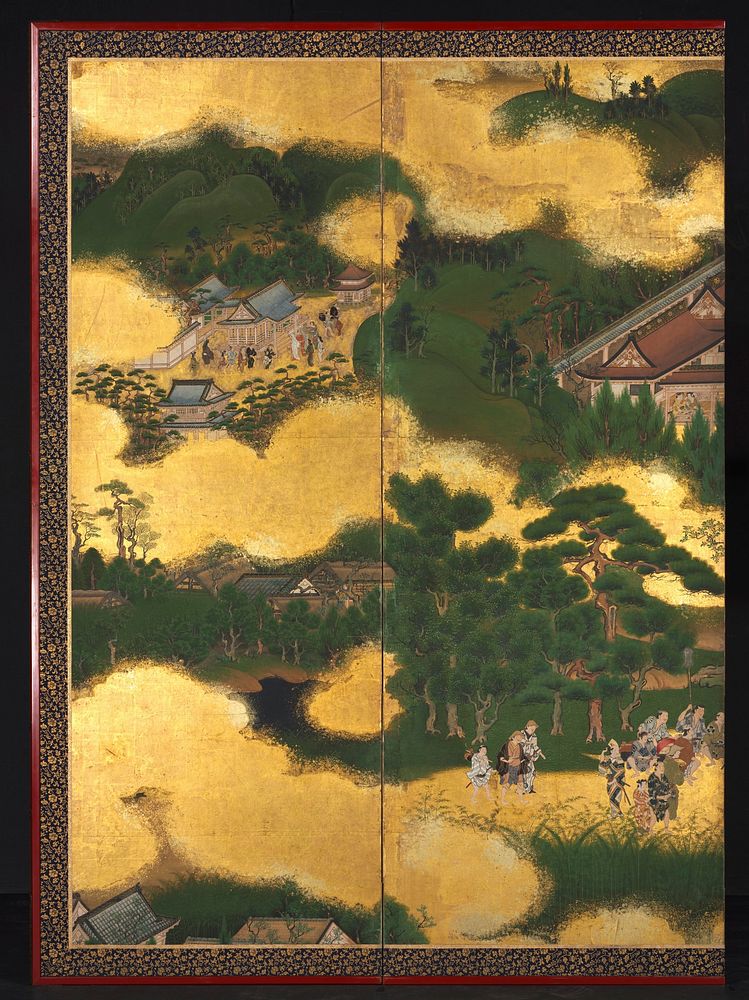 Horse Race at the Kamo Shrine, 1615-50. Original from The Cleveland Museum of Art.