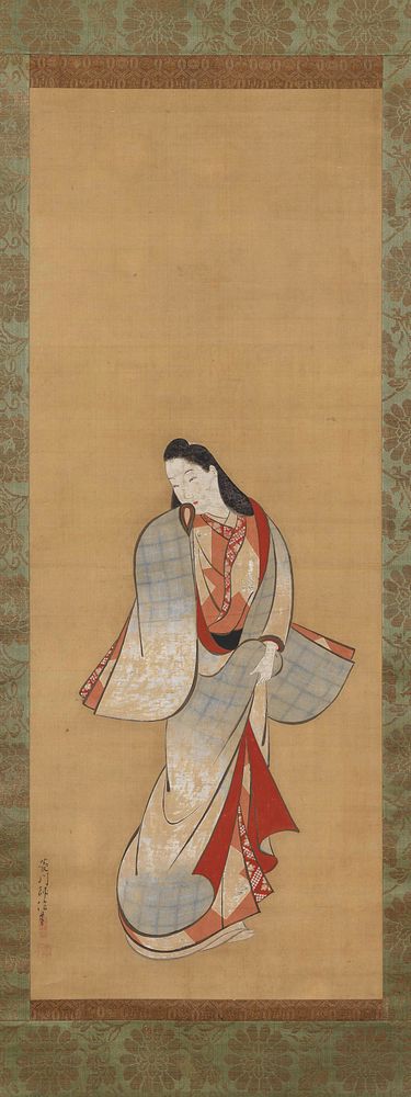 Standing Beauty during 18th century painting in high resolution by Hishikawa Moronobu.  Original from the Minneapolis…