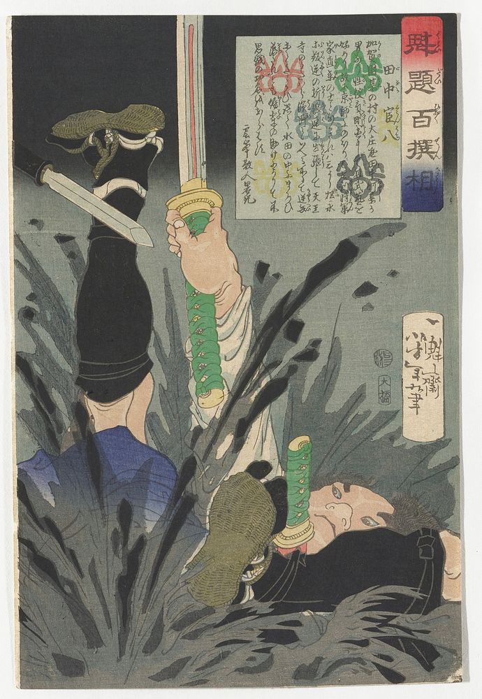Tanaka Kanhachi (1869) print in high resolution by Tsukioka Yoshitoshi.  Original from the Minneapolis Institute of Art.