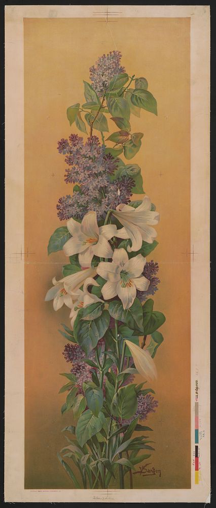 Lilacs & lilies (1900). Original from the Library of Congress.