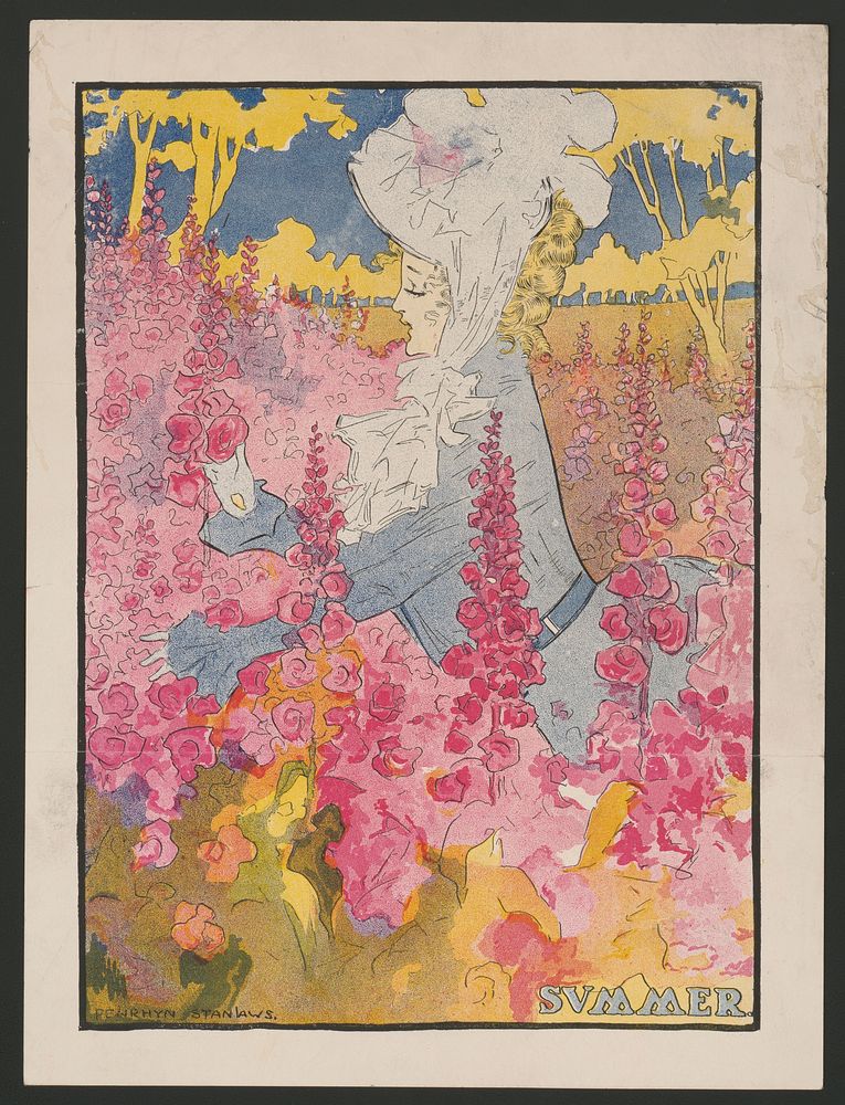 Summer poster (1907). Original from the Library of Congress.