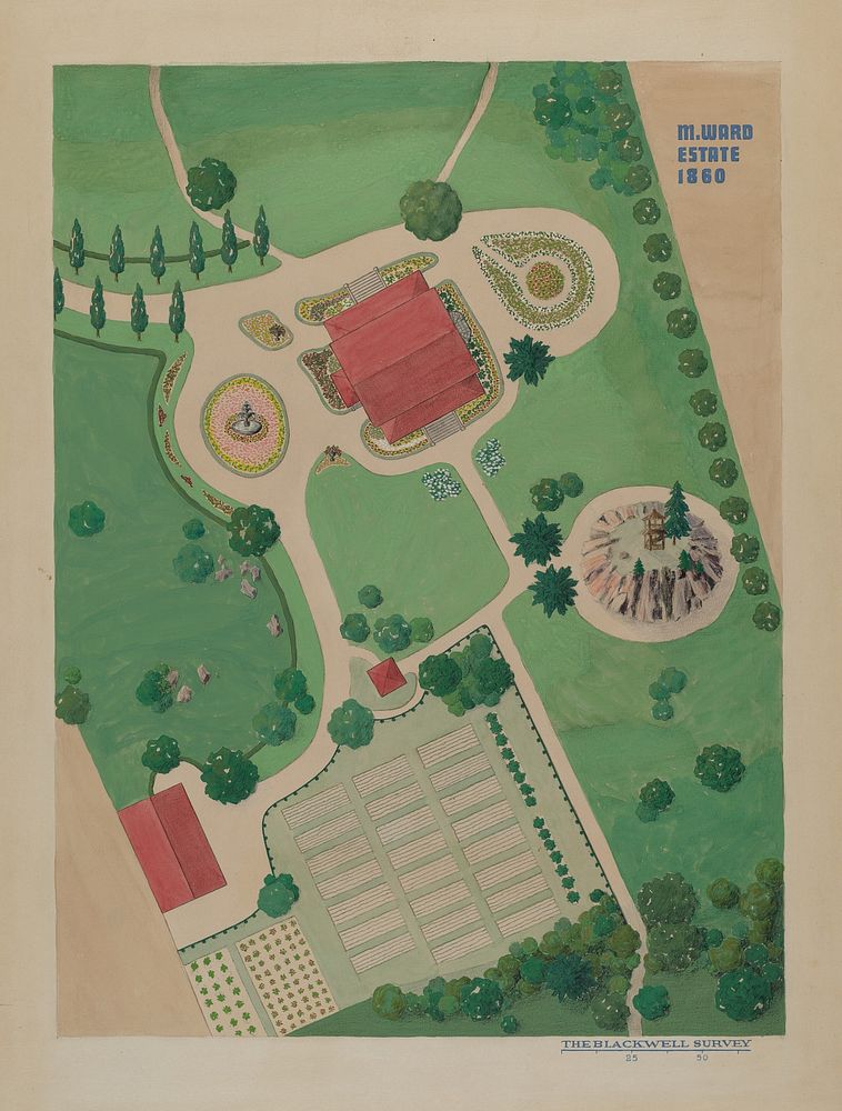 M. Ward Estate (ca. 1936) by Helen Miller and William Merklin .  
