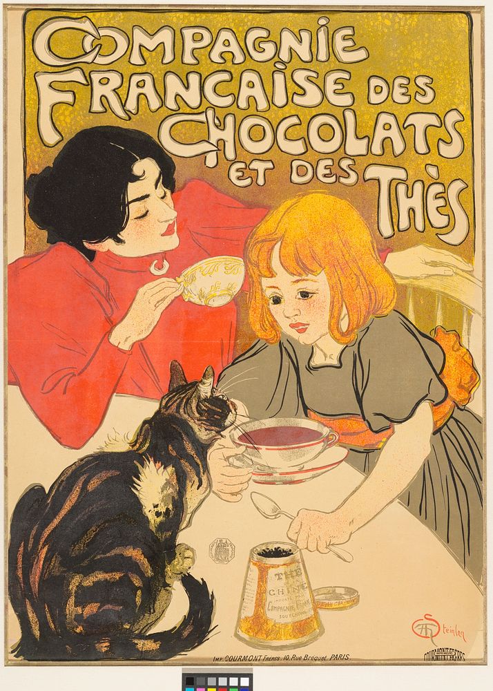 Compagnie Fran&ccedil;aise des Chocolats et des Th&eacute;s (1895) print in high resolution by Th&eacute;ophile Alexandre…