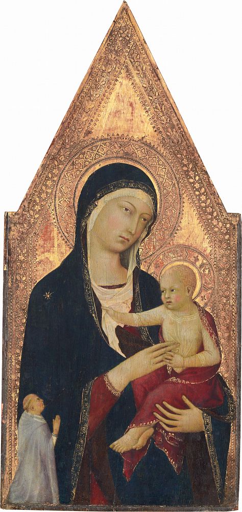 Madonna and Child with Donor (1325–1330) by Lippo Memmi.  