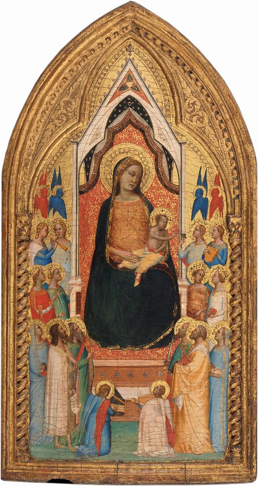 Madonna and Child with Saints and Angels (ca. 1345) by Bernardo Daddi.  