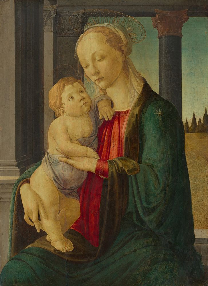 Sandro Botticelli's Madonna and Child (ca. 1470). 