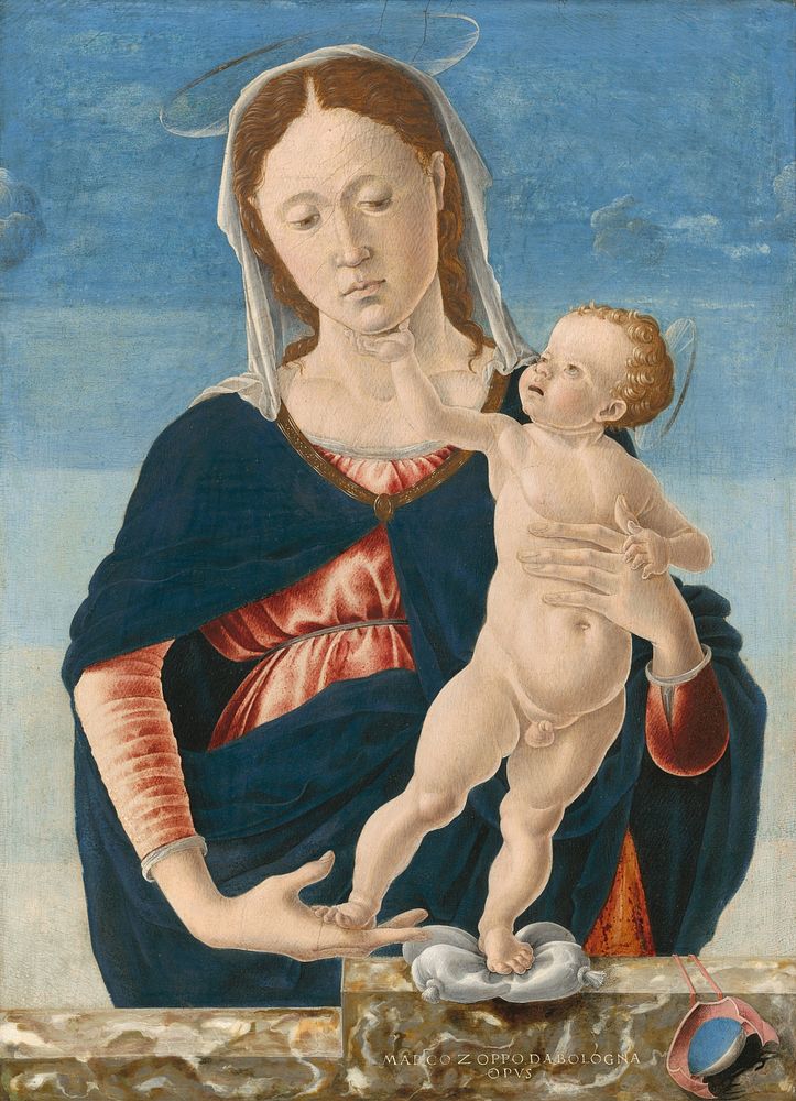 Madonna and Child (ca. 1467–1468) by Marco Zoppo & Anonymous Artis.  