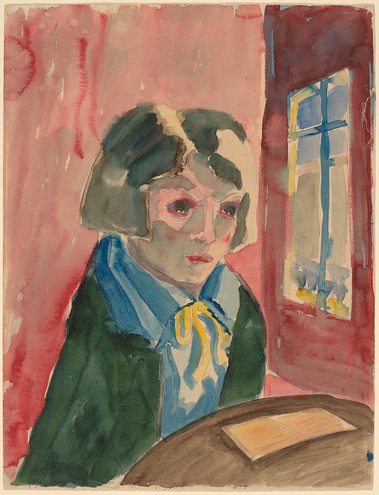 Girl by the Window (1922) by Walter Gramatté.  