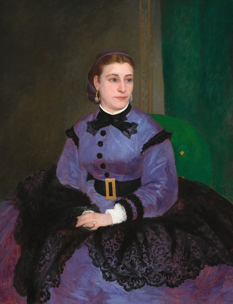 Pierre-Auguste Renoir's  Mademoiselle Sicot (1865) painting in high resolution 