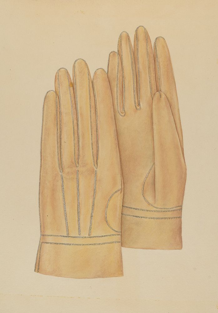 Man's Gloves (c. 1938) by Melita Hofmann.  