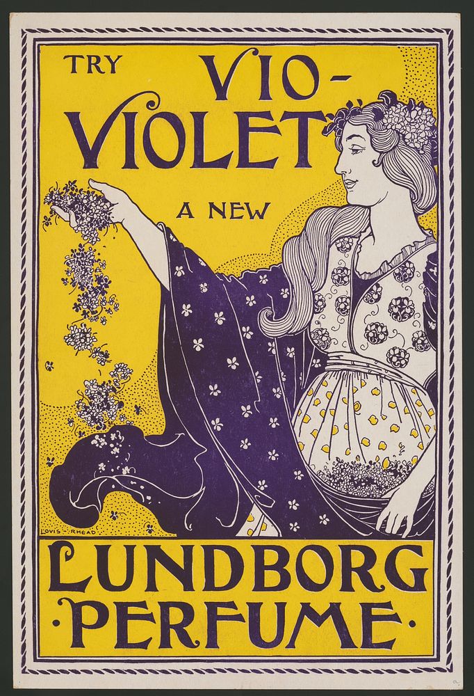 Try vio-violet a new Lundborg perfume (1890&ndash;1900) by Louis Rhead.  