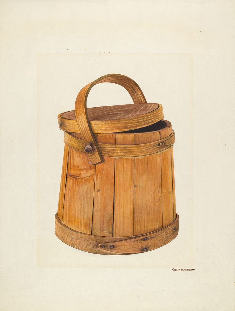 Maple Sugar Bucket (ca. 1940) by Chris Makrenos.  